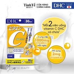 Viên uống DHC Ngừa Mụn Mờ Thâm 30 Ngày, Sự kết hợp đột phá giữa vitamin C cùng kẽm giúp đẩy nhanh quá trình làm mờ thâm mụn