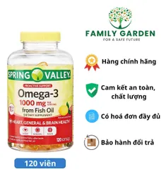 Sản phẩm giúp hỗ trợ chức năng não bộ, tim mạch - Spring Valley Omega-3 500mg (120 viên)