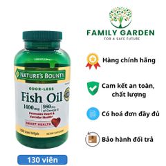 Viên uống dầu cá Mỹ Nature's Bounty Fish Oil 1400mg Omega-3 980mg (130 viên)