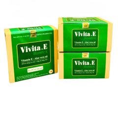 Viên Uống Vivita.E Rostex Hỗ Trợ Bổ Sung Vitamin E Dưỡng Da Sáng Mịn, Chống Oxy Hóa - Hộp 100 Viên [Màu Xanh]