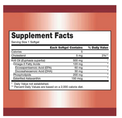 Viên uống Kirkland Signature Krill Oil 500mg - Hỗ trợ sức khỏe tim mạch, chiết xuất từ nhuyễn thể Nam Cực, 160 viên. 766242
