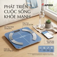 Cân sức khỏe phân tích chỉ số Rapido RSB07-S đo 12 chỉ số cơ thể