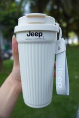 Cốc giữ nhiệt Jeep 550ml hiện đại, sang trọng, inox 316, kèm ống hút silicon thực phẩm an toàn
