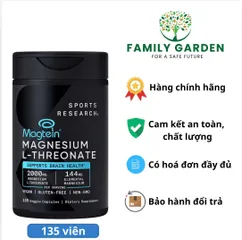 Viên uống giảm lo âu, tăng khả năng tập trung - Magnesium L-Threonate 2000mg Sport Research Mỹ (135 viên)