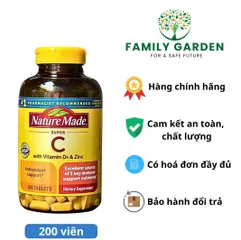 Sản phẩm giúp chống oxy hóa tăng cường sức khỏe - Nature Made Super C (200 viên)