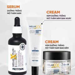 (Hàn Quốc) Bộ Sản phẩm Khắc Phục Nám Sáng Da PrettySkin Giảm Nám Trắng Da Ban Đêm Ban Ngày Dưỡng Da Trắng Sáng