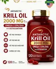 120 viên Dầu nhuyễn thể Carlyle Antarctic Krill Oil 2000mg Omega 3 - Bổ sung Omega-3 tốt cho tim mạch, não bộ, khớp và giảm viêm khớp.