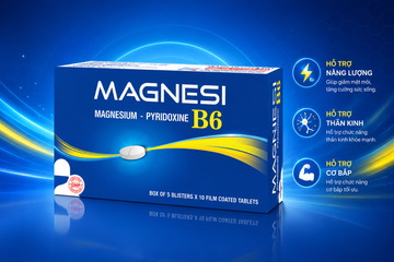 Magnesi B6 Hỗ Trợ Bổ Sung Magie & Vitamin B6 – Giảm Mệt Mỏi, Hỗ Trợ Chức Năng Thần Kinh Và Cơ Bắp – Hộp 100 Viên