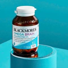 Dầu Cá Blackmores Omega Brain High DHA Fish Oil 60 viên - Tăng Cường Chức Năng Não Bộ/Tim Mạch/Thị Lực - SP Chuẩn Úc