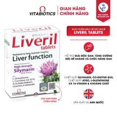Thực Phẩm Bảo Vệ Sức Khoẻ LIVERIL TABLETS Hỗ Trợ Giải Độc Gan Hộp 30 Viên Vitabiotics
