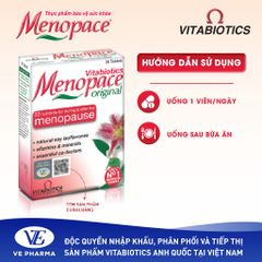 Thực Phẩm Bảo Vệ Sức Khỏe MENOPACE Hỗ Trợ Cân Bằng Nội Tiết Tố Nữ Hộp 30 Viên Vitabiotics
