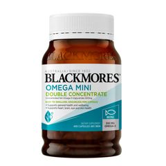 Dầu Cá Blackmores Omega Mini Double Concentrate - Hỗ Trợ Chức Năng Tim Mạch/Thị Lực/Não Bộ 