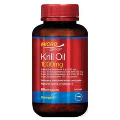 Viên uống Dầu Nhuyễn Thể Microgenics Red Krill Oil 1000 mg - Hỗ Trợ Sức Khỏe Tim Mạch/Não Bộ & Khớp - S/P Chuẩn Úc