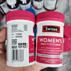 Vitamin Tổng Hợp cho Nữ Giới Từ 18 - 50 Tuổi Swisse Ultivite Women's Multivitamin - S/P Chuẩn Úc