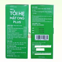 Siro Tỏi hẹ mật ong plus - Giảm ho, đờm, đau rát họng, khản tiếng do ho kéo dài (Chai 100ml)