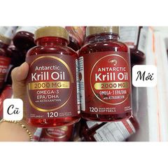 Dầu Nhuyễn Thể Vitamins Khoáng Chất Antarctic Krill Oil 2000mg Lọ 120 Viên Omega-3 EPA, DHA Hàng USA