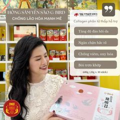 Hồng Sâm Yến Sào G-Bird DKG Colagen Thủy Phân Hộp 20g x 30 stick Giúp Cải Thiện Phục Hồi Da Làm Chậm Quá Trình Lão Hóa