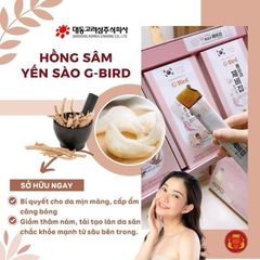 Hồng Sâm Yến Sào G-Bird Daedong Hàn Quốc Dạng Thạch Hộp 30 Stick x 20g Tăng Cường Đề Kháng, Đẹp Da