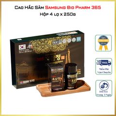 Cao Hắc Sâm Samsung Bio Pharm 365 Hàn Quốc Hộp 4 Lọ x 250g - Korean Black Red Ginseng Samsung Bio Pharm