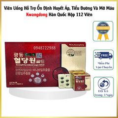 Hiệu Quả Cùng Viên Uống Hỗ Trợ Ổn Định Huyết Áp, Tiểu Đường Và Mỡ Máu Kwangdong Hàn Quốc Hộp 112 Viên