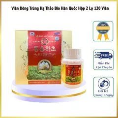 Viên Đông Trùng Hạ Thảo Bio Hàn Quốc Hộp 2 Lọ 120 Viên Hỗ Trợ Bồi Bổ Cơ Thể, Làm Chậm Quá Trình Lão Hóa