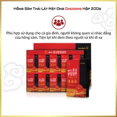 Hồng Sâm Thái Lát Tẩm Mật Ong Daedong Hàn Quốc Hộp 200g
