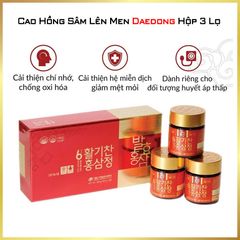 Cao Hồng Sâm Lên Men Cô Đặc Daedong Hàn Quốc Hộp 100g x 3 Lọ