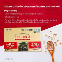 Tinh Dầu Thông Đỏ Chính Phủ Hàn Quốc RedpineJeoksongwon Hộp 180 Viên Phòng Tiểu Đường, Mỡ Máu, Huyết Áp