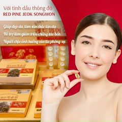 Tinh Dầu Thông Đỏ Chính Phủ Hàn Quốc RedpineJeoksongwon Hộp 180 Viên Phòng Tiểu Đường, Mỡ Máu, Huyết Áp