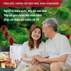Tinh Dầu Thông Đỏ Chính Phủ Hàn Quốc RedpineJeoksongwon Hộp 180 Viên Phòng Tiểu Đường, Mỡ Máu, Huyết Áp