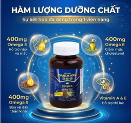 Viên uống hỗ trợ tốt cho não và mắt Omexxel 3-6-9 Premium (100 viên)