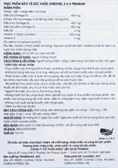 Viên uống hỗ trợ tốt cho não và mắt Omexxel 3-6-9 Premium (100 viên)