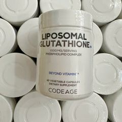 Viên uống Trắng Da - Cải Thiện Sắc Tố Da Codeage Liposomal Glutathione 1000 mg 60 viên - SP Chuẩn Mỹ