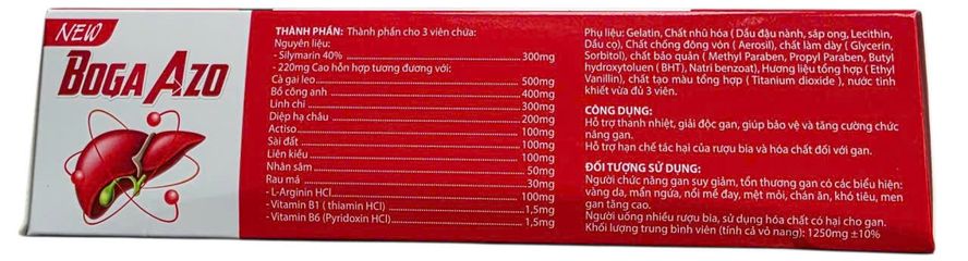 Viên uống bổ gan Boga hỗ trợ giải độc & mát gan hiệu quả hộp 100 viên