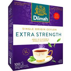 Hộp trà Dilmah Extra Strength 100 túi lọc - Trà đen thơm ngon, giúp tăng cường tinh thần, cho người yêu trà đích thực.
