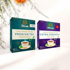 Hộp trà túi lọc Dilmah Extra Strength 100 túi - Trà Ceylon đậm đà, tiện lợi cho cuộc sống bận rộn