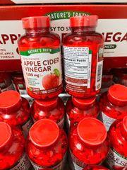 Viên Giấm Táo Hữu Cơ Nature's Truth Apple Cider Vinegar 1200 mg - 180 viên - Hỗ Trợ Giảm Cân & Duy Trì Vóc Dáng Thon Gọn - S/P Chuẩn Mỹ