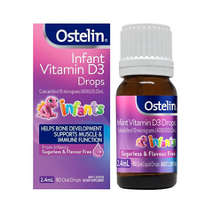 hỗ trợ xương và đề kháng cho bé Ostelin Infant Vitamin D3 Drops 2.4ml