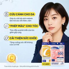 Combo DHC Biotin & Vitamin C 30 Viên - Bổ Sung dưỡng chất cho  tóc