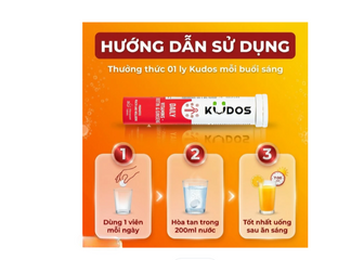 Viên sủi giúp bổ sung các vitamin cho cơ thể Kudos Daily Vitamins Plus Biotin & Ginseng hương cam (20 viên)