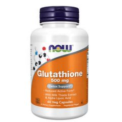 Viên uống Trắng Da - Cải Thiện Sắc Tố Da Now Glutathione 500 mg 60 viên - S/P Chuẩn Mỹ