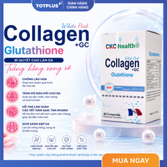 Collagen + GC Glutathione CKC Health Xuất Xứ Pháp – Bổ Sung Collagen, Glutathione, Vitamin C, Giúp Sáng Đẹp Da