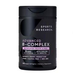 Viên uống Bổ Sung Vitamin B Sports Research Advanced B-Complex 180 viên - S/P Chuẩn Mỹ