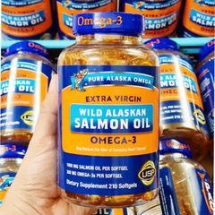 [Mẫu Mới] Dầu Cá Hồi Pure Alaska Omega Wild Alaska Salmon Oil Omega-3 - 210 viên - Hỗ trợ Sức Khỏe Tim Mạch/Não Bộ/Thị Lực - S/P Chuẩn Mỹ
