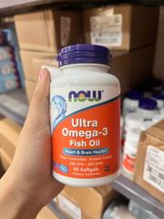 Viên uống Dầu Cá Cô Đặc Now Foods Ultra Omega-3 Fish Oil - Hỗ Trợ & Bảo Vệ Sức Khỏe Tim Mạch/Thị Lực/Não Bộ - SP Chuẩn Mỹ