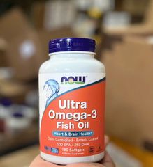 Viên uống Dầu Cá Cô Đặc Now Foods Ultra Omega-3 Fish Oil - Hỗ Trợ & Bảo Vệ Sức Khỏe Tim Mạch/Thị Lực/Não Bộ - SP Chuẩn Mỹ