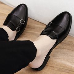 ( BAN L36 ) Giày Sục MonkStrap Khoá Không Rỉ, Giầy Mùa Hè Cho Nam Đế Cao Su Đúc Nguyên Khối Chống Trơn Trượt