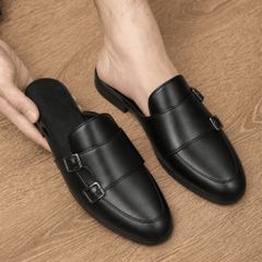 ( BAN L36 ) Giày Sục MonkStrap Khoá Không Rỉ, Giầy Mùa Hè Cho Nam Đế Cao Su Đúc Nguyên Khối Chống Trơn Trượt