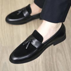 ( BAN L4 ) Giày lười nam công sở da mềm, Giầy tây nam Hàn Quốc chống nhăn chống xước đế chống trơn trượt có khâu