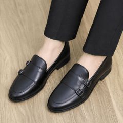 ( BAN L66 ) Giày lười MonkStrap sành điệu trẻ trung, Giày chụp kỷ yếu đi tiệc giá rẻ đế cao su đúc chống trượt có khâu